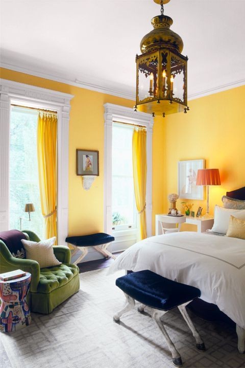 ایده‌هایی برای اتاق خواب زرد